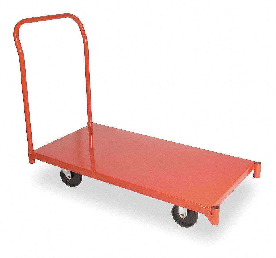 GENERAL PURPOSE STEEL-DECK PLATFORM TRUCK, 2,500 LB LOAD CAPACITY, POLYOLEFIN, SOLID