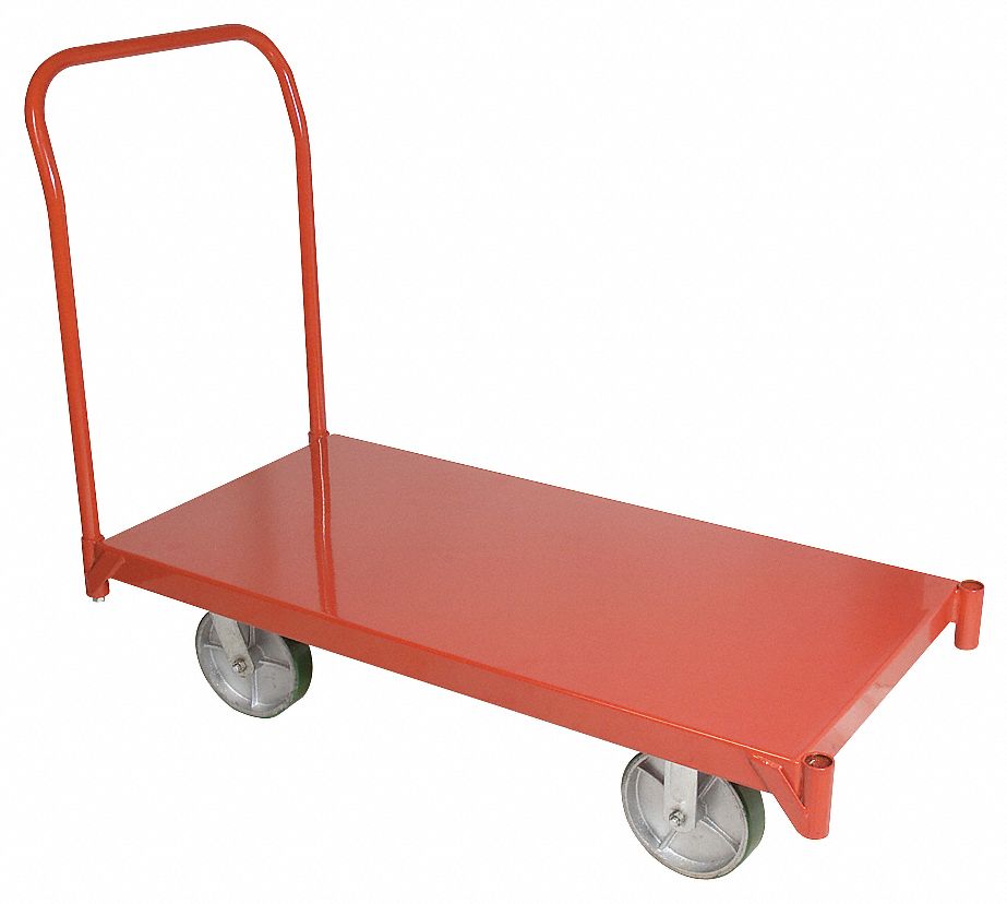 GENERAL PURPOSE STEEL-DECK PLATFORM TRUCK, 4,000 LB LOAD CAPACITY, POLYURETHANE, STD