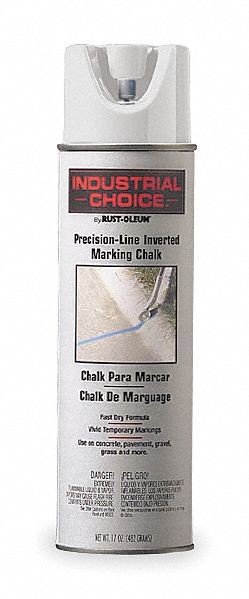 SprayChalk 18oz Aerosol White Temporary Marking Chalk