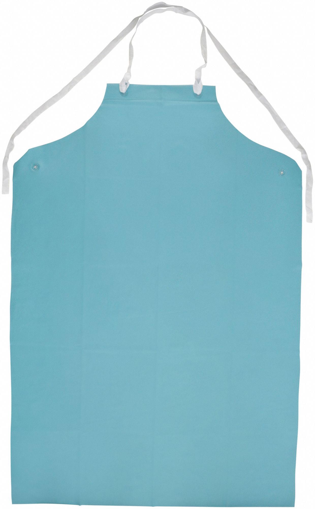 CHEMICAL-RESISTANT BIB APRON, 18 MIL, 50 IN L, TIE, SEAMLESS, PVC, M