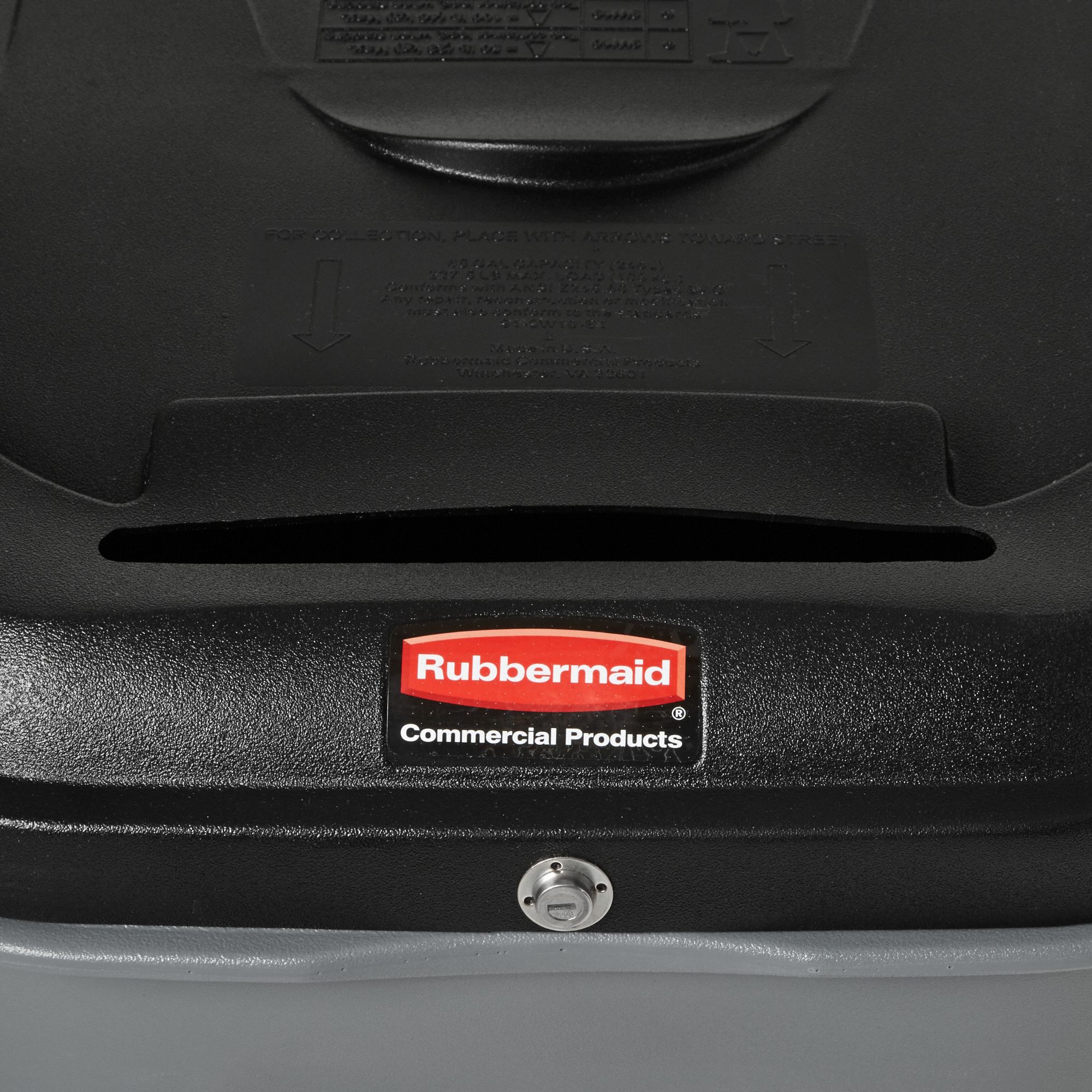 RUBBERMAID COMMERCIAL PRODUCTS Confidential Waste Container 65 gal Capacity, 25 1/4 in Wd/Dia