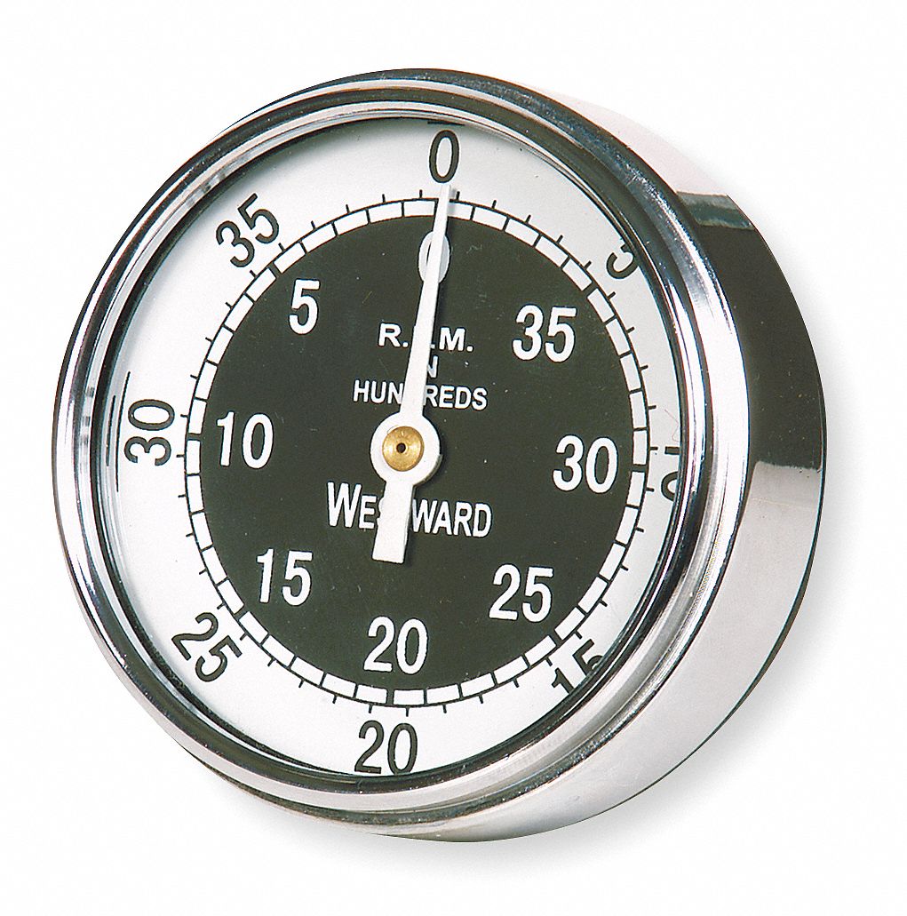 WESTWARD Analog Dial Tachometer, 50 to 4000 rpm 3BY113BY11 Grainger