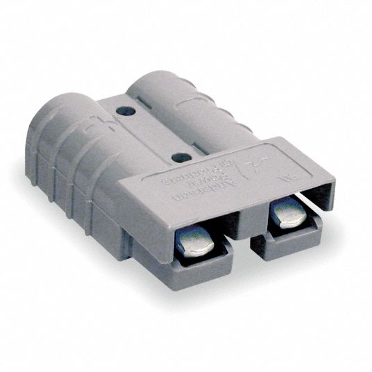 ANDERSON POWER PRODUCTS Power Connector, 50 A, 0.221 in, Gray 3BY20