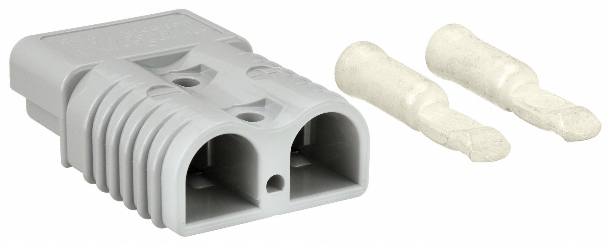 POWDER CONNECTOR, TWO POLE, GREY, 1/0 GA, 10,000, 0.437 IN MAX WIRE DIAMETER