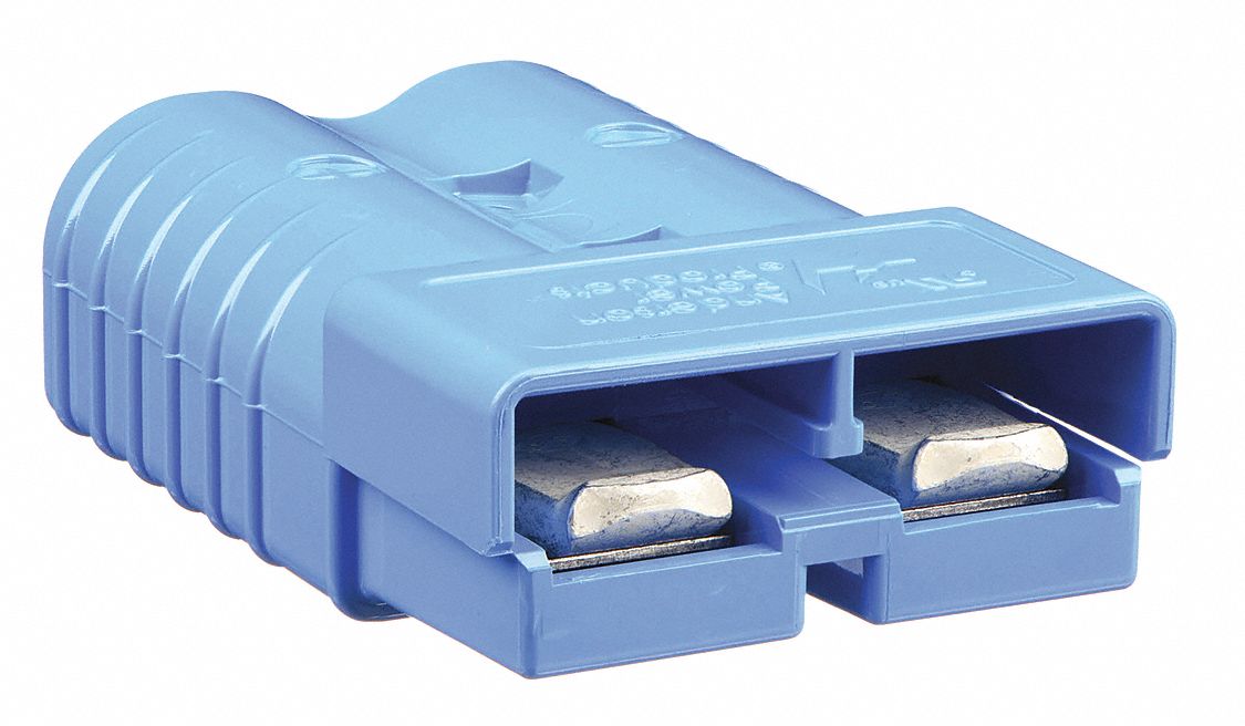 POWDER CONNECTOR, TWO POLE, BLUE, 2/0 GA, 10,000, 0.484 IN MAX WIRE DIAMETER