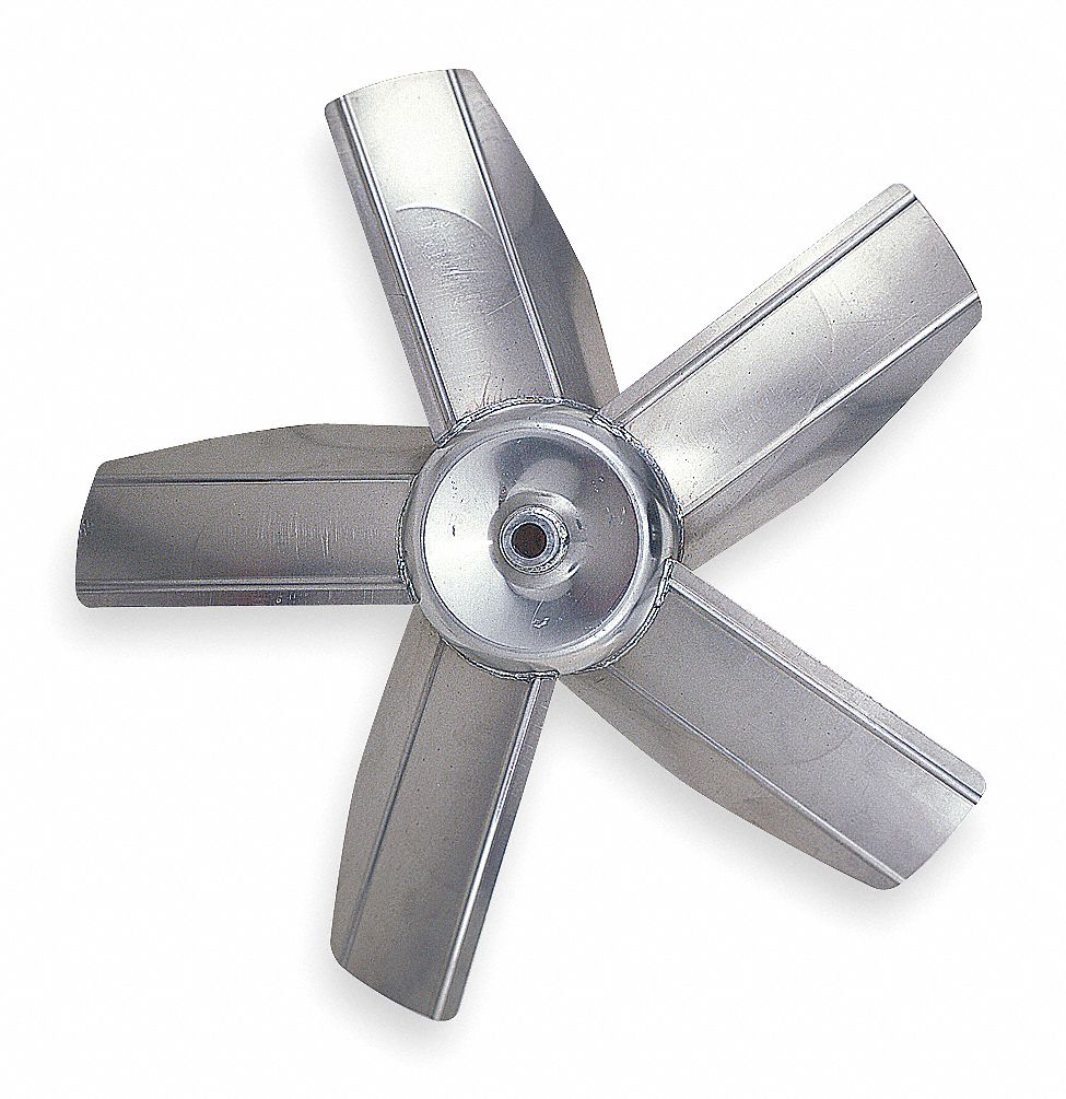Aluminum Propeller 14in Dia 5 Blades 1/2in Bore Evaporator Condenser Vent Fan 