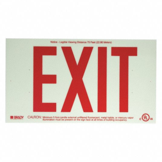 Plastic, Exit Sign, 15