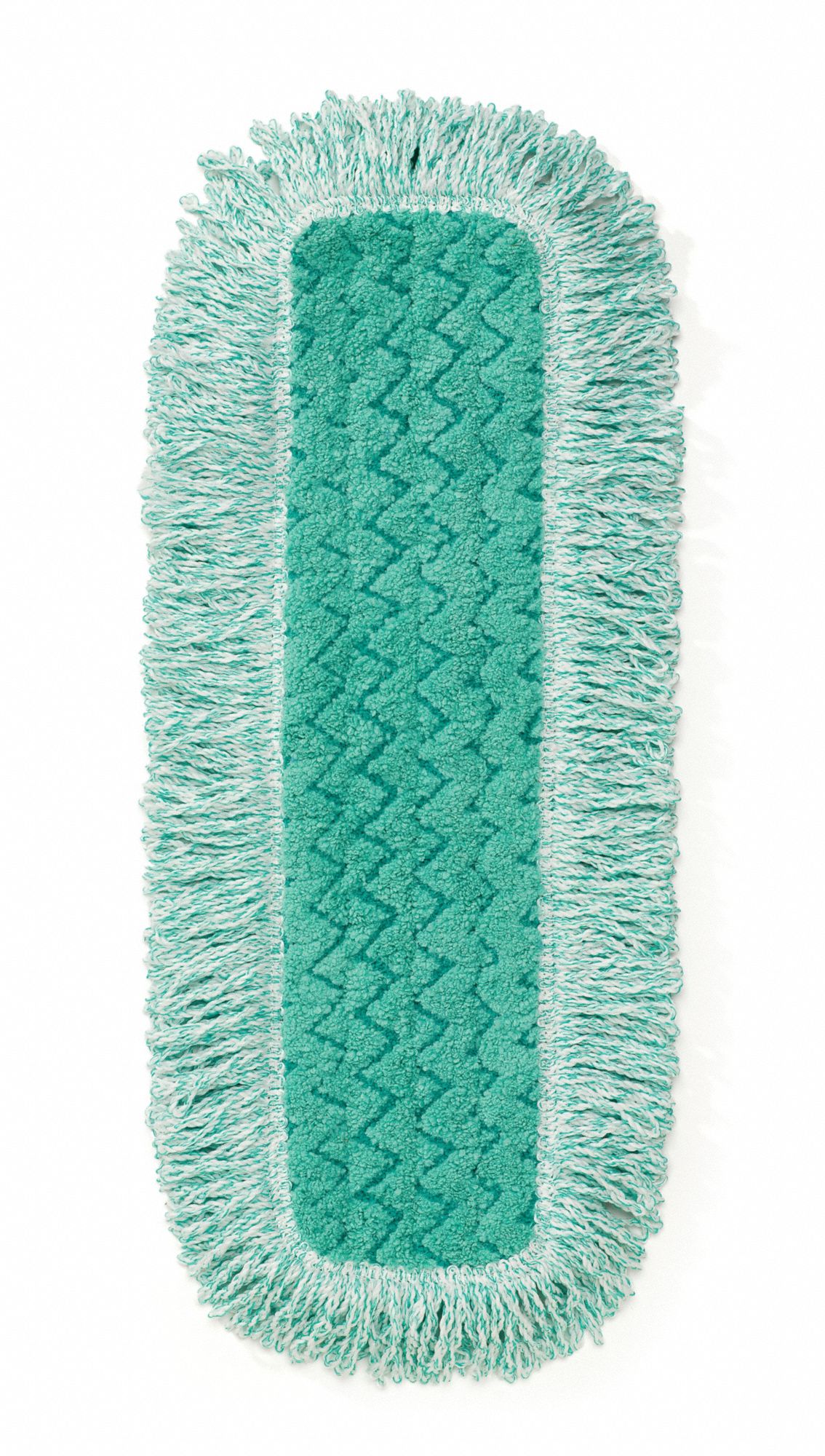 DUSTING PAD, FRINGE, REUSABLE, HOOK AND LOOP BACK, GREEN, 18 IN., MICROFIBRE
