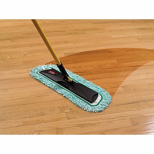 Case of 12 Rubbermaid Q448 Hygen 48" Microfiber Dust Mop Pads Floor Cleaning 