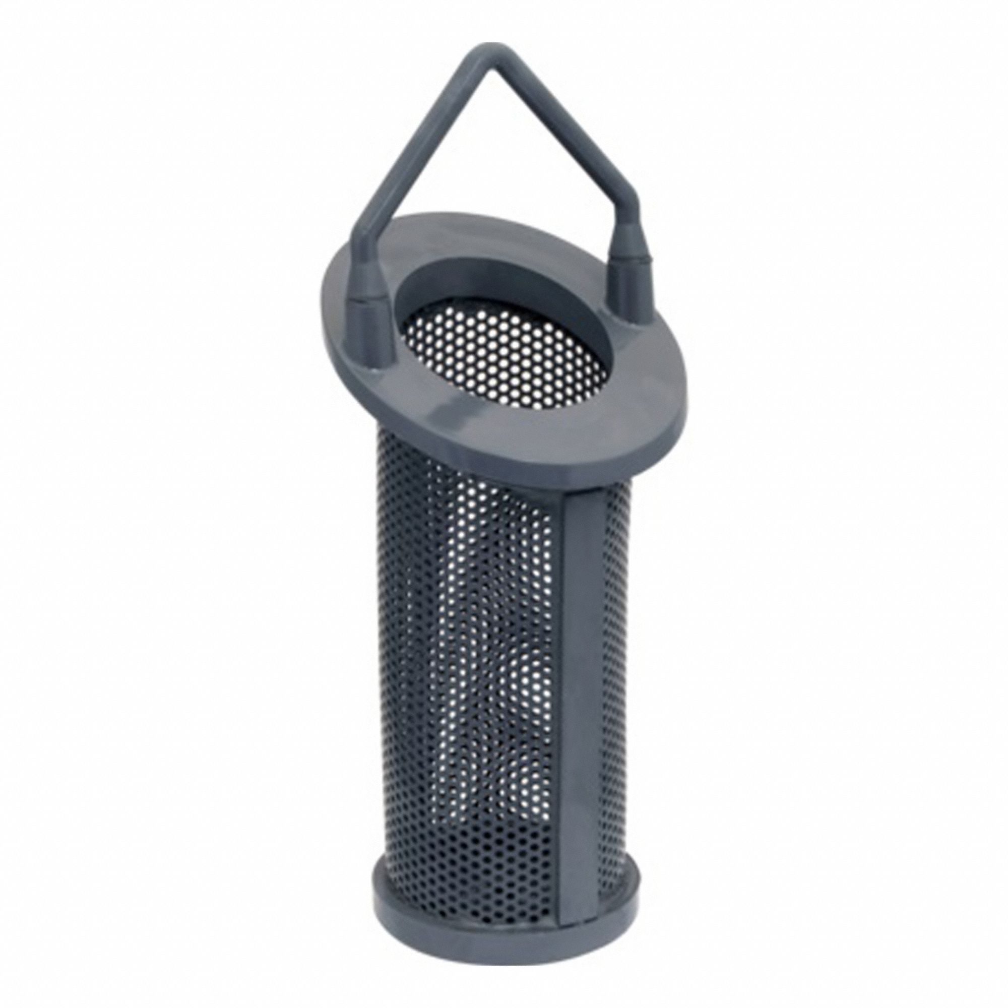 Replacement Basket: 0.0313 in Screen Size, 4.9 in Overall Dia, 12.7 in Lg, Gray
