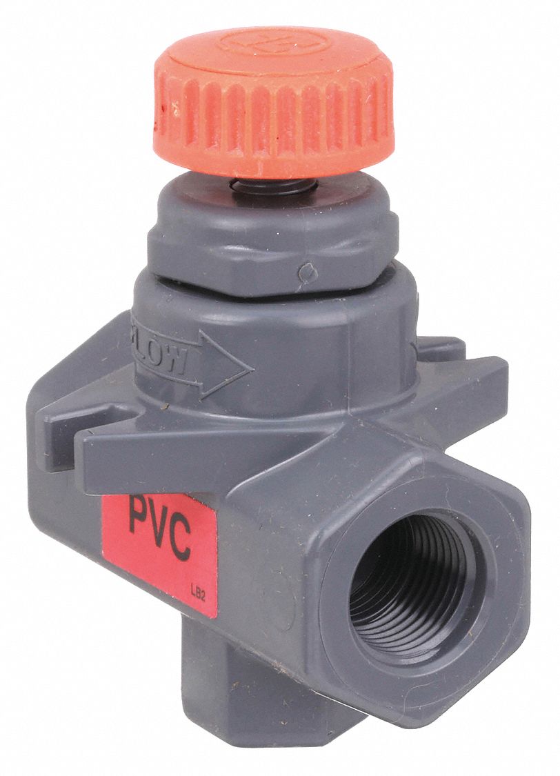 NEEDLE VALVE, 3/8 FNPT, PVC