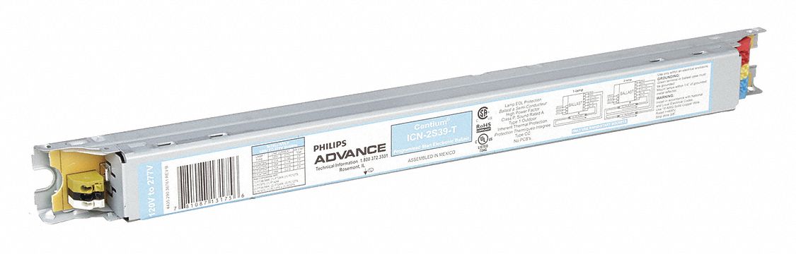 BALLAST FLUORESCENT, T5HO, 120 À 277VCA, 1 À 2 AMPOULES PRISES EN CHARGE, 39W AMPOULE MAX