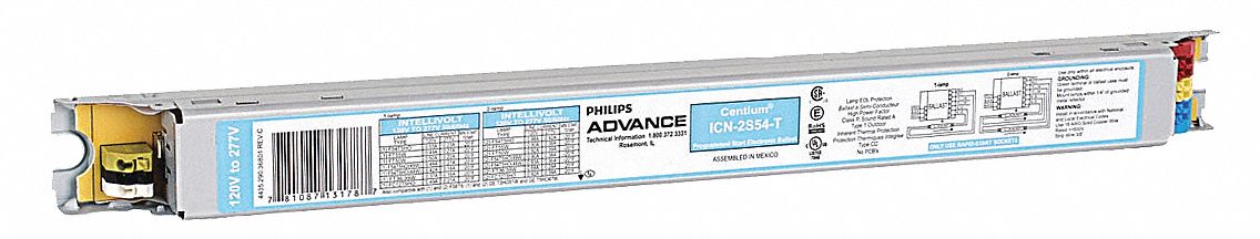 Philips Advance HCN-2S54-90C-WL 119 to 120 Watts Electronic Ballast 2 Lamps 