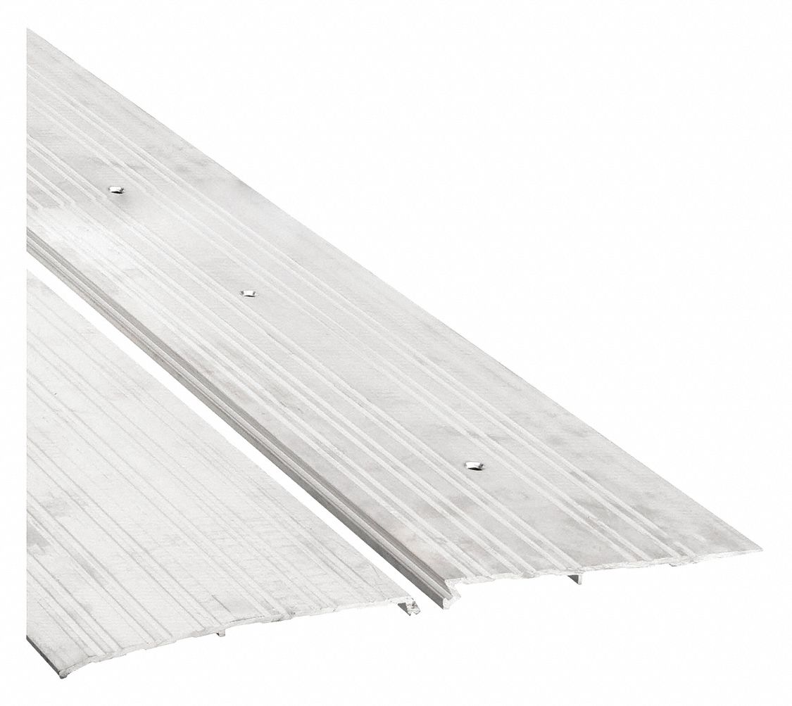 Door Ramp: 6 in Lg, ADA Compliant, Aluminum