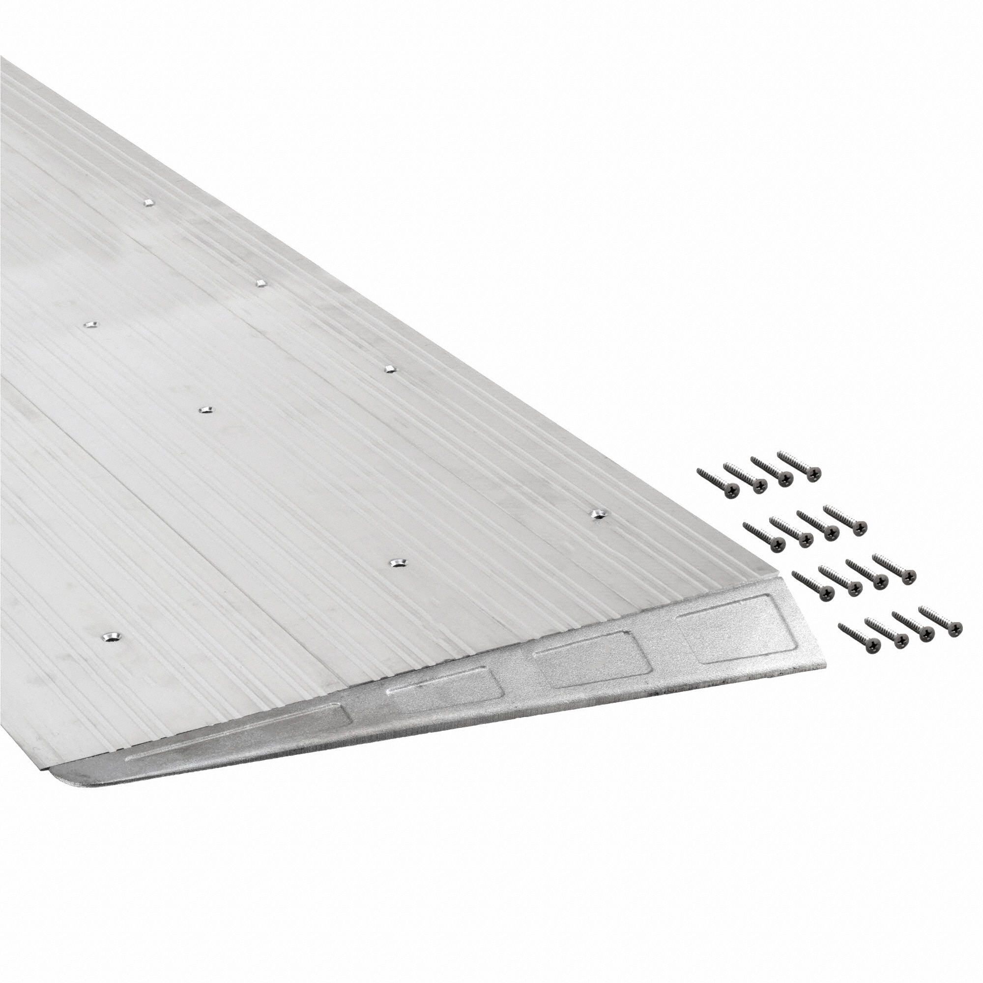 NATIONAL GUARD ADA Compliant Ramp 3 ft Door Wd, Aluminum Mill, 39 1/4