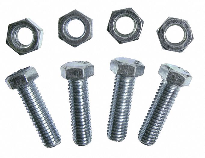 Flange Hardware Kits: P65130, Compatible with Grainger Part No. 4RC97/4RC98, Steel