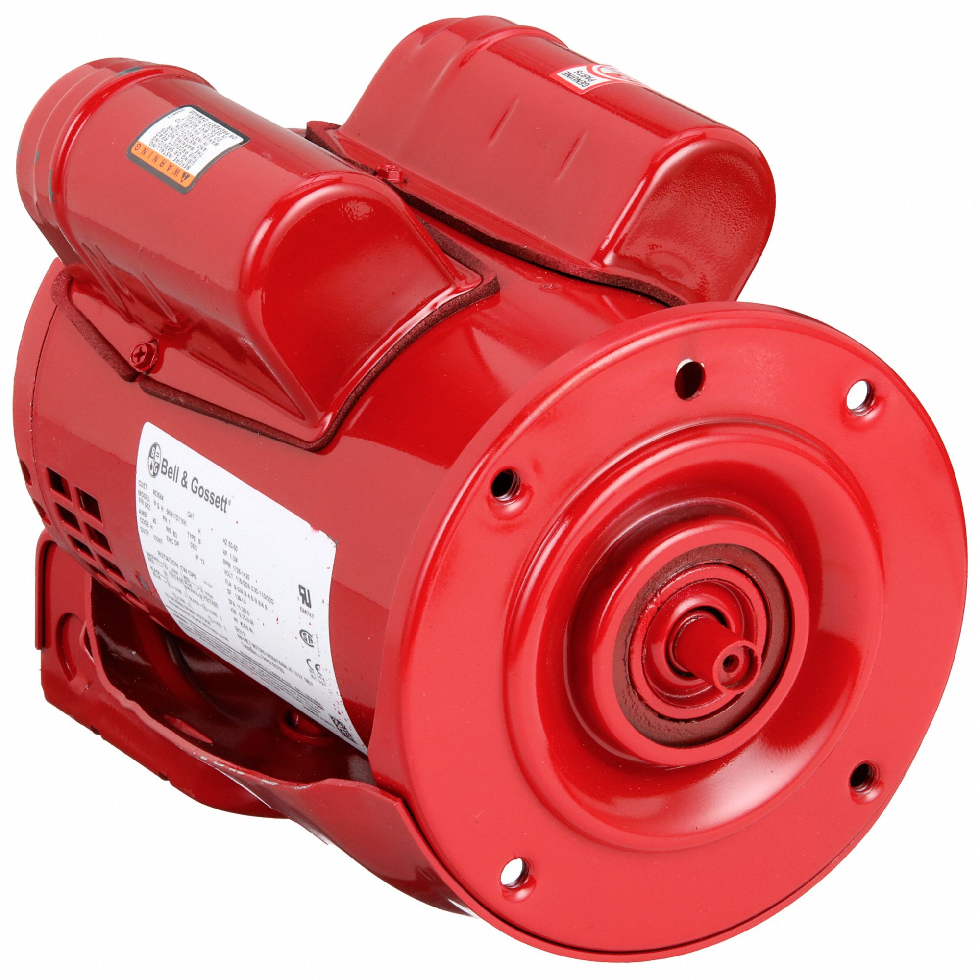 Circulating Pump Motor: Bell and Gossett, 169232, For Use With 5YN75, 1 hp,  Single Phase, 1 Speed