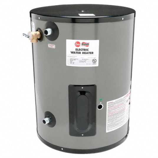 RHEEM-RUUD Point-of-Use Electric Water Heater: 208V, 19.9 gal, 6,000 W,  Single Phase, 25.12 in Ht