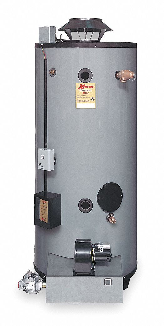 RHEEMRUUD Commercial Gas Water Heater, 90.0 gal Tank Capacity, Natural Gas, 550,000 BtuH