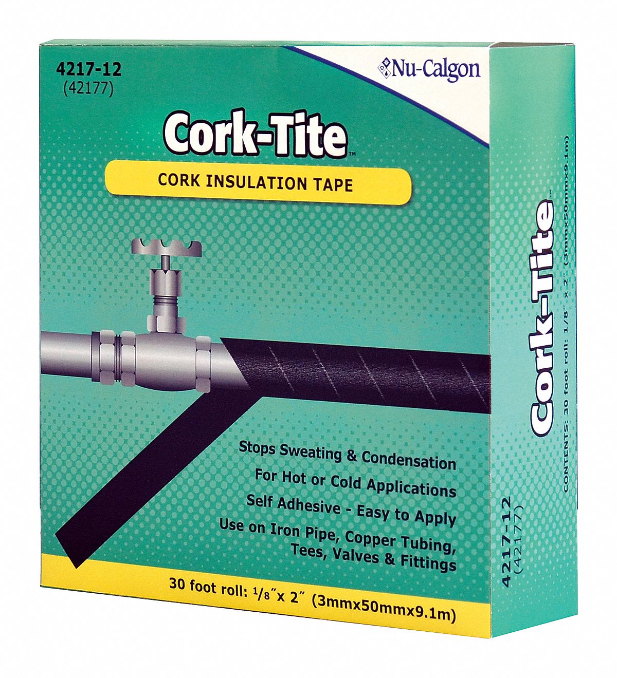 3CFR1 - Cork Tape Self Adhesive 30 Ftx2 In Black