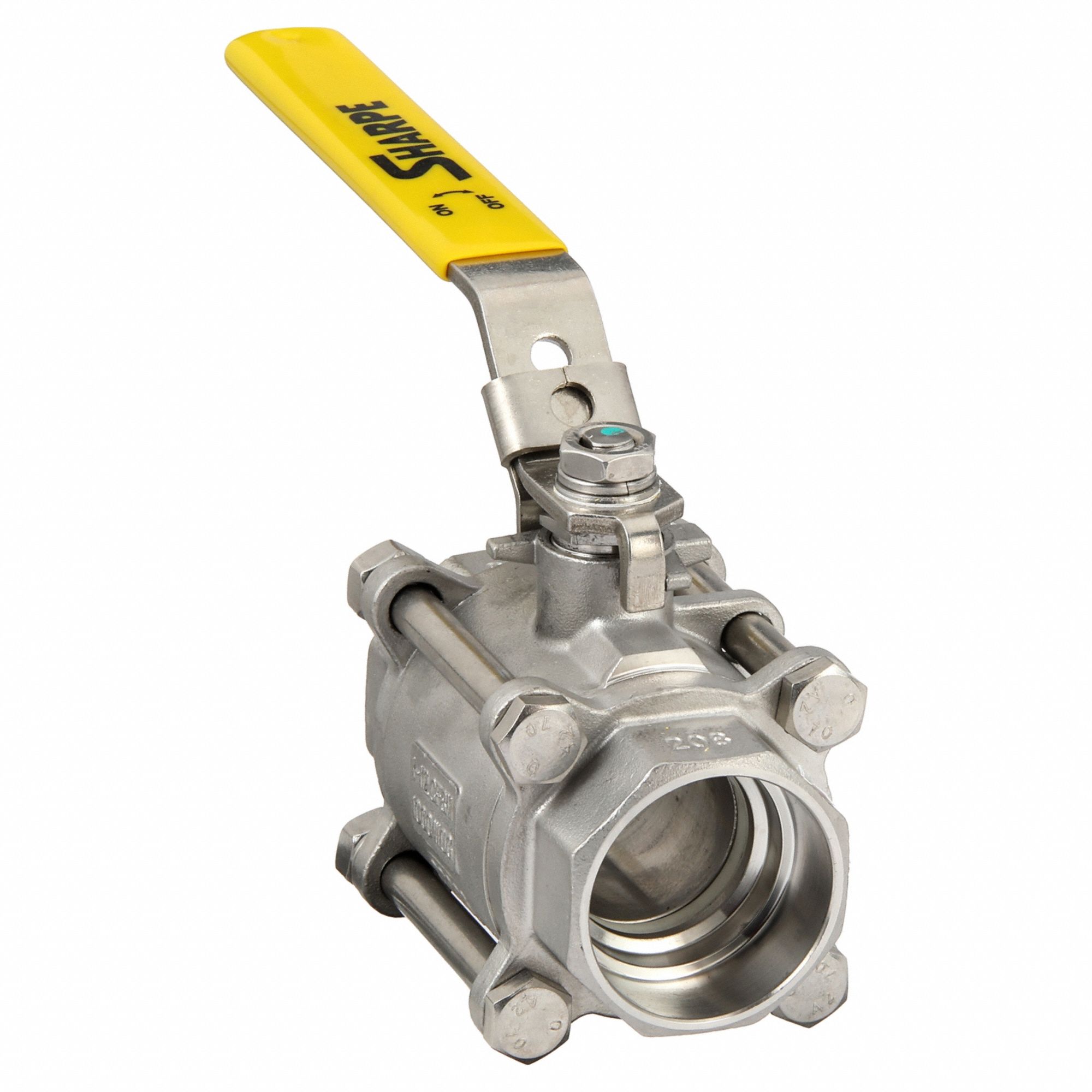 SHARPE VALVES, 1 1/2 In, 316 Stainless Steel, Manual Two-Way Ball Valve ...