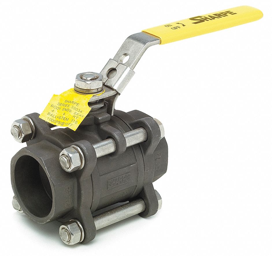MANUAL TWO-WAY BALL VALVE: ¾ IN, CARBON STEEL, STRAIGHT, SOCKET X SOCKET, LEVER