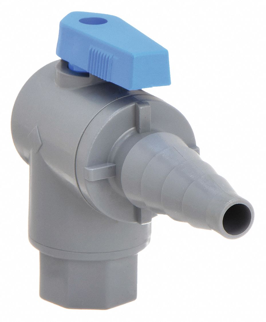 1/4 in, PVC, Manual Two-Way Ball Valve - 3CGN5|6571190 - Grainger