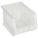 HANG AND STACK BIN, 8¼ IN X 10⅞ IN X 7 IN, CLEAR, LABEL HOLDERS, 40 LB LOAD CAPACITY