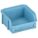 HANG AND STACK BIN, 4 IN X 3½ IN X 2 IN, LIGHT BLUE, LABEL HOLDERS, 10 LB LOAD CAPACITY