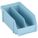 HANG AND STACK BIN, 4 IN X 7 IN X 2⅞ IN, LIGHT BLUE, LABEL HOLDERS, INCLUDES DIVIDERS