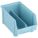 HANG AND STACK BIN, 5¾ IN X 9½ IN X 5 IN, LIGHT BLUE, LABEL HOLDERS, LIGHT BLUE