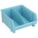 HANG AND STACK BIN, 11⅜ IN X 12⅞ IN X 6 IN, LIGHT BLUE, LABEL HOLDERS, LIGHT BLUE