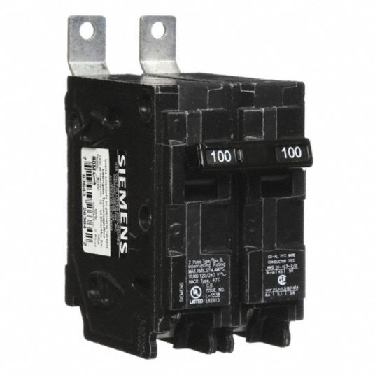 SIEMENS Miniature Circuit Breaker, Amps 100, Circuit ...