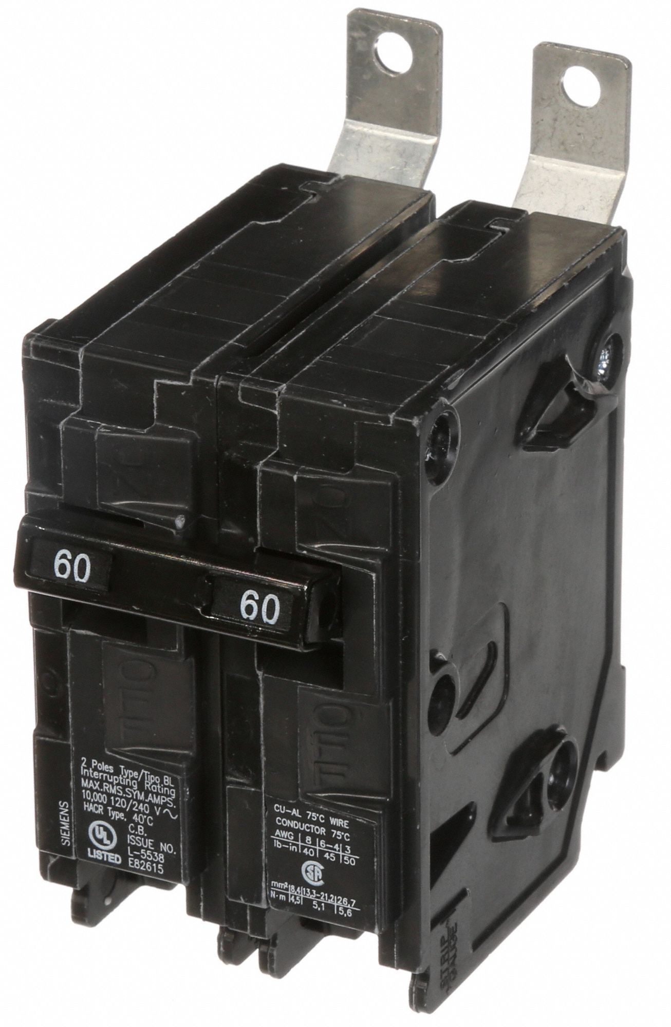 1 NEW SIEMENS BL B260 CIRCUIT BREAKER 60A 60 AMP 2P 2 POLE 240V 240 ...