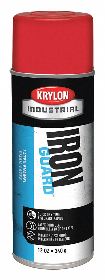 KRYLON INDUSTRIAL Iron Guard Spray Paint in High Gloss OSHA Red for ...