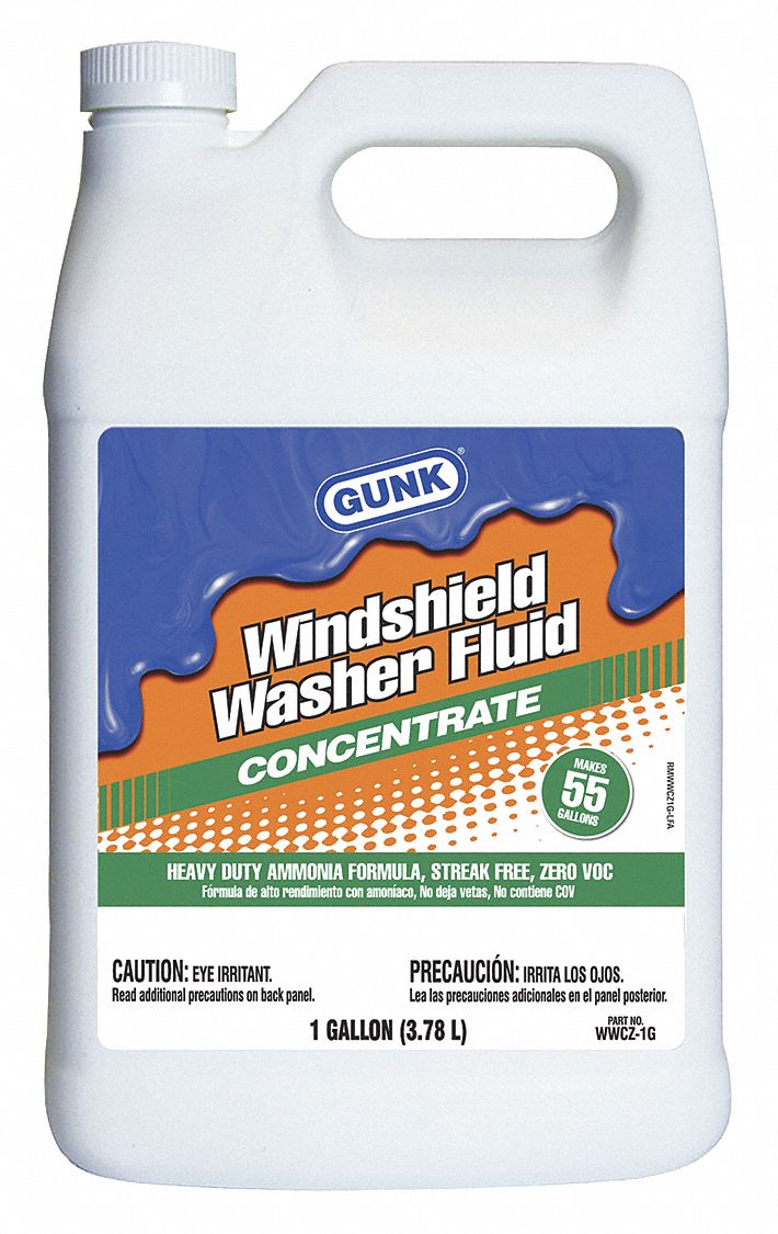 GUNK Windshield Washer, 1 gal, Plastic Bottle, Summer Blend, 154