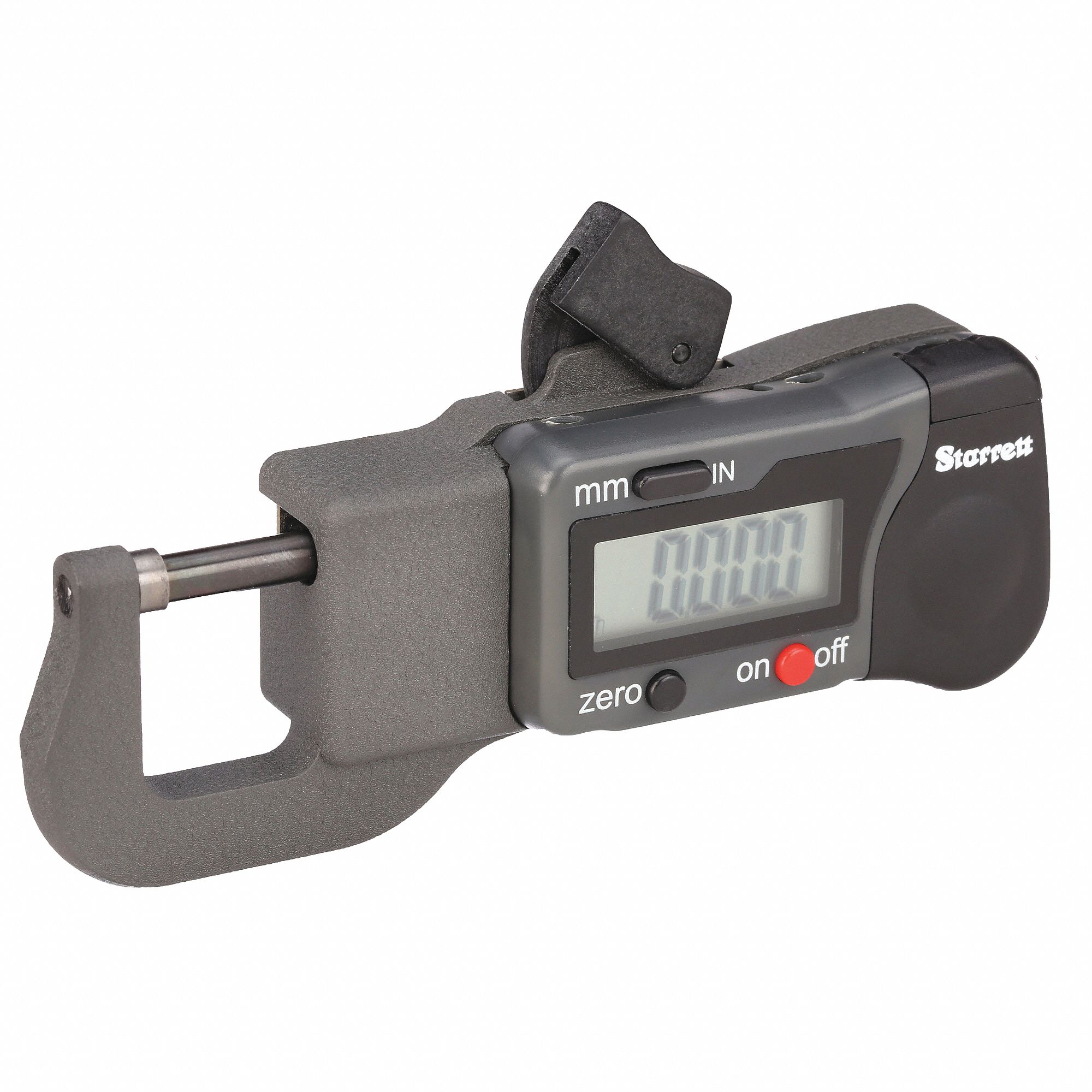 DIGITAL THICKNESS GAUGE, 0 IN TO½ IN/MM TO 12.7MM RANGE, 005 IN/0.01MM RESOLUTION