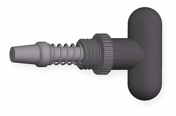 Weld Mount Retractable Spring Plunger: Rounded T-Knob, 0.313 in Plunger Wd