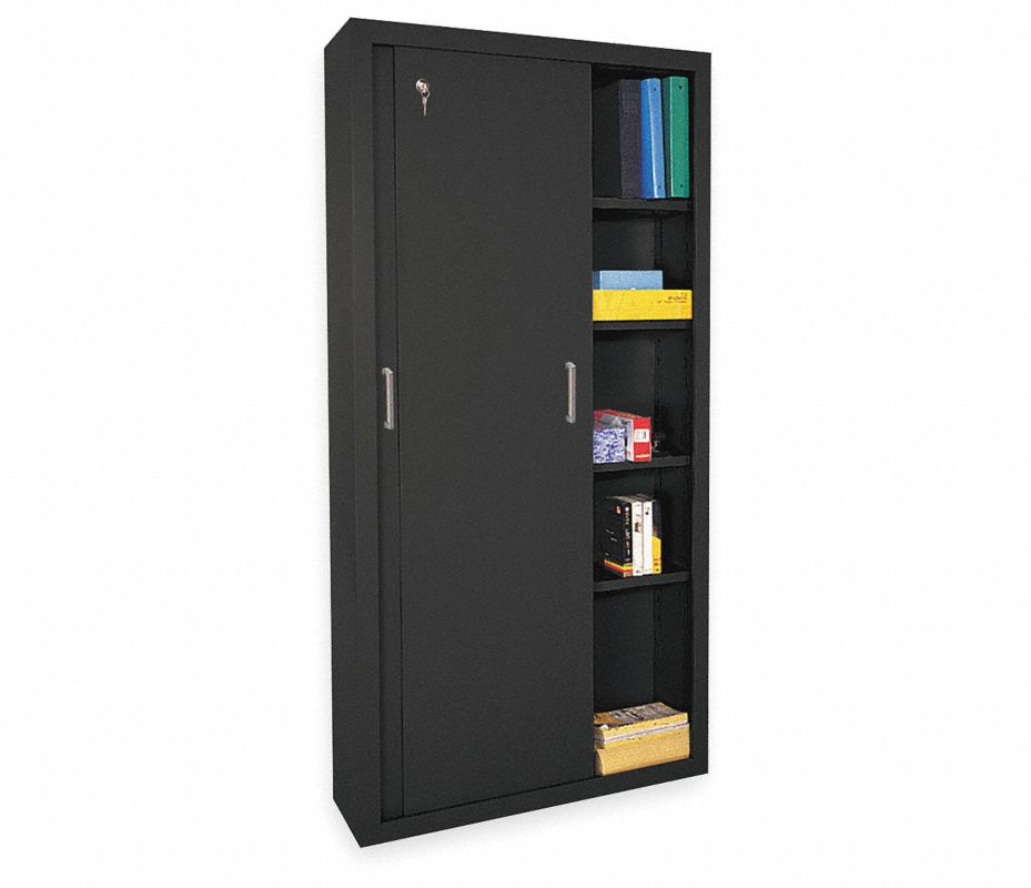 ATLANTIC METAL Gabinete p/Almac,Corred,Negro,Al72plg - Gabinetes de