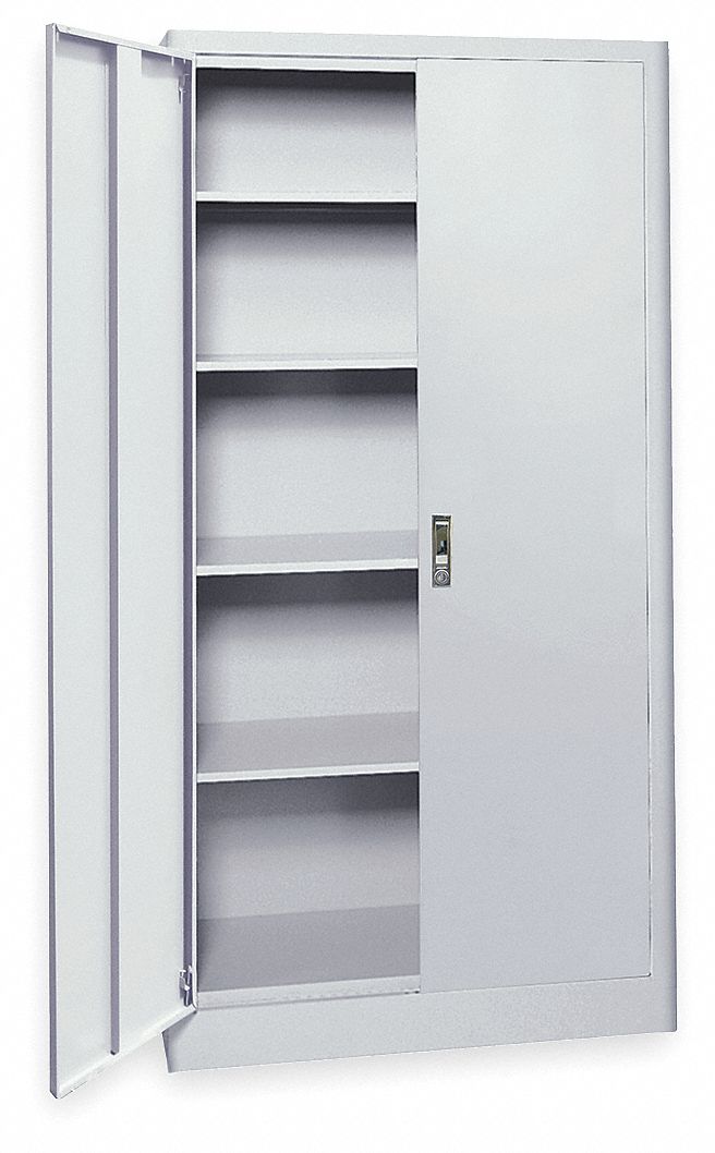 ATLANTIC METAL Radius Edge Storage Cabinet, Dove Gray - 3CRZ6