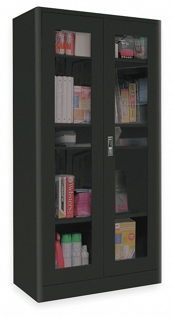 Atlantic Metal Radius Edge Storage Cabinet Clearview 3ctc2