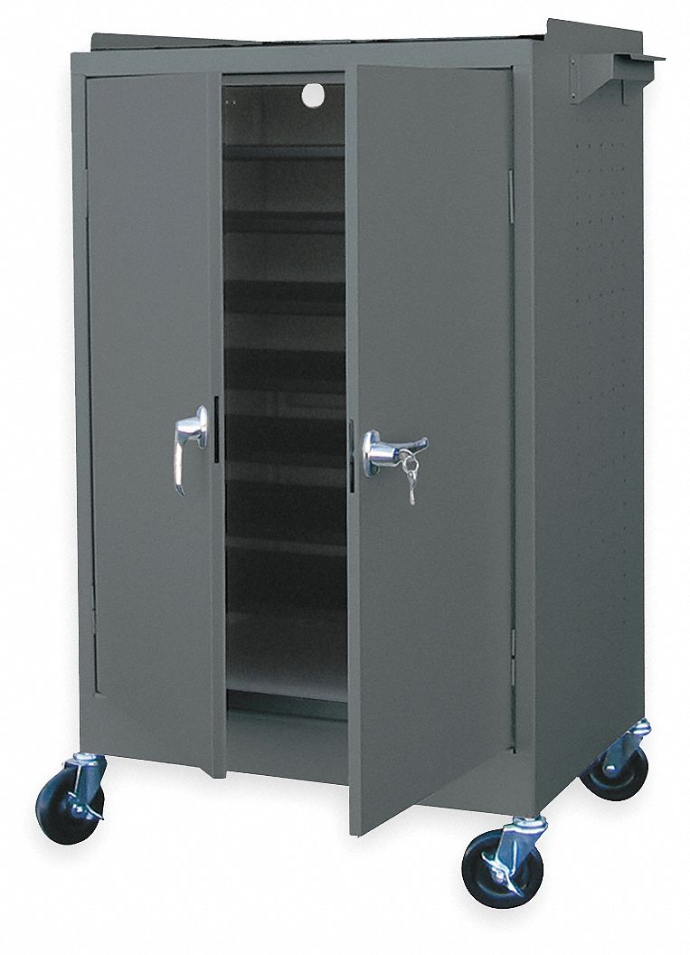 Atlantic Metal 36 X 24 X 52 Welded Steel Mobile Laptop Cabinet