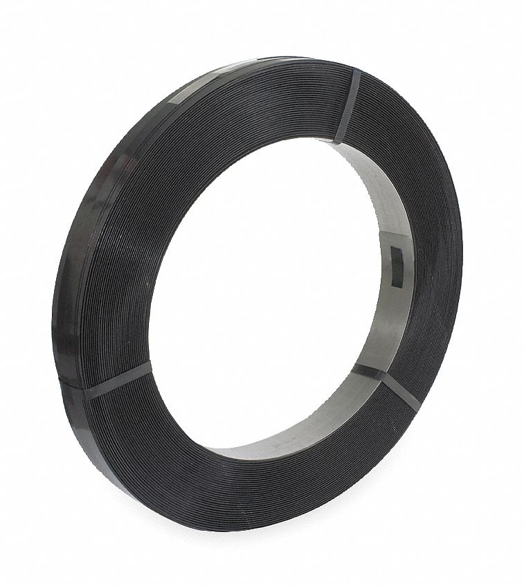 STEEL STRAPPING, 0.017 IN STRAPPING THICKNESS, 1,275 LB BREAK STRENGTH, OSCILLATED