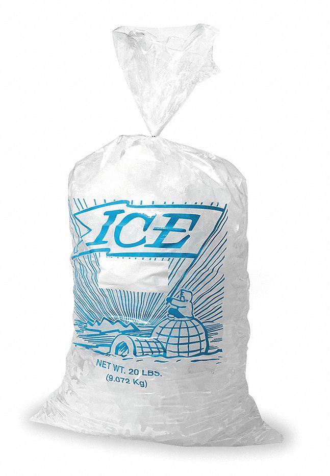 PRINTED ICE BAGS,STANDARD,OPEN,PK1000