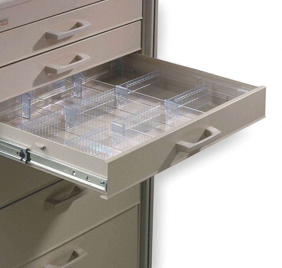 3CWE8 - Drawer Divider Kit 2-3/8 in H Clear