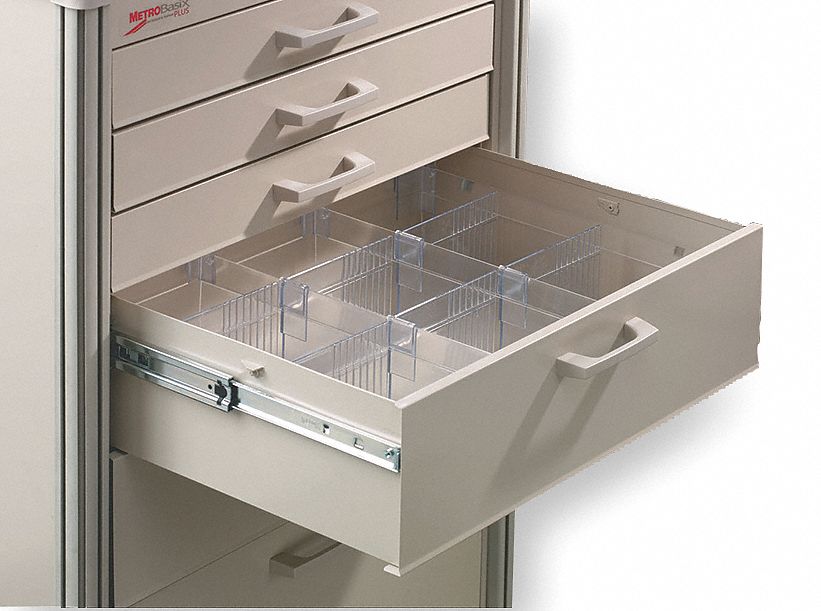 3CWE9 - Drawer Divider Kit 5-1/2 in H Clear