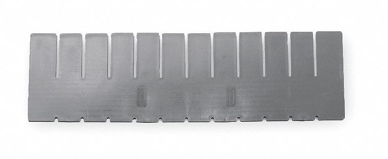 Drawer Tote Divider for Medical Carts: 6 in Overall Ht, 1/8 in Overall Wd, 9 5/8 in Overall Dp