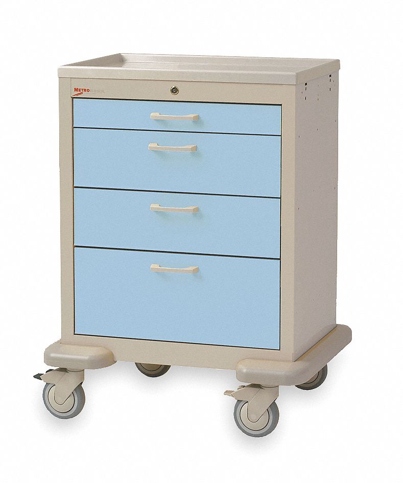 MEDICAL SUPPLY CART WITH DRAWERS,39 IN H