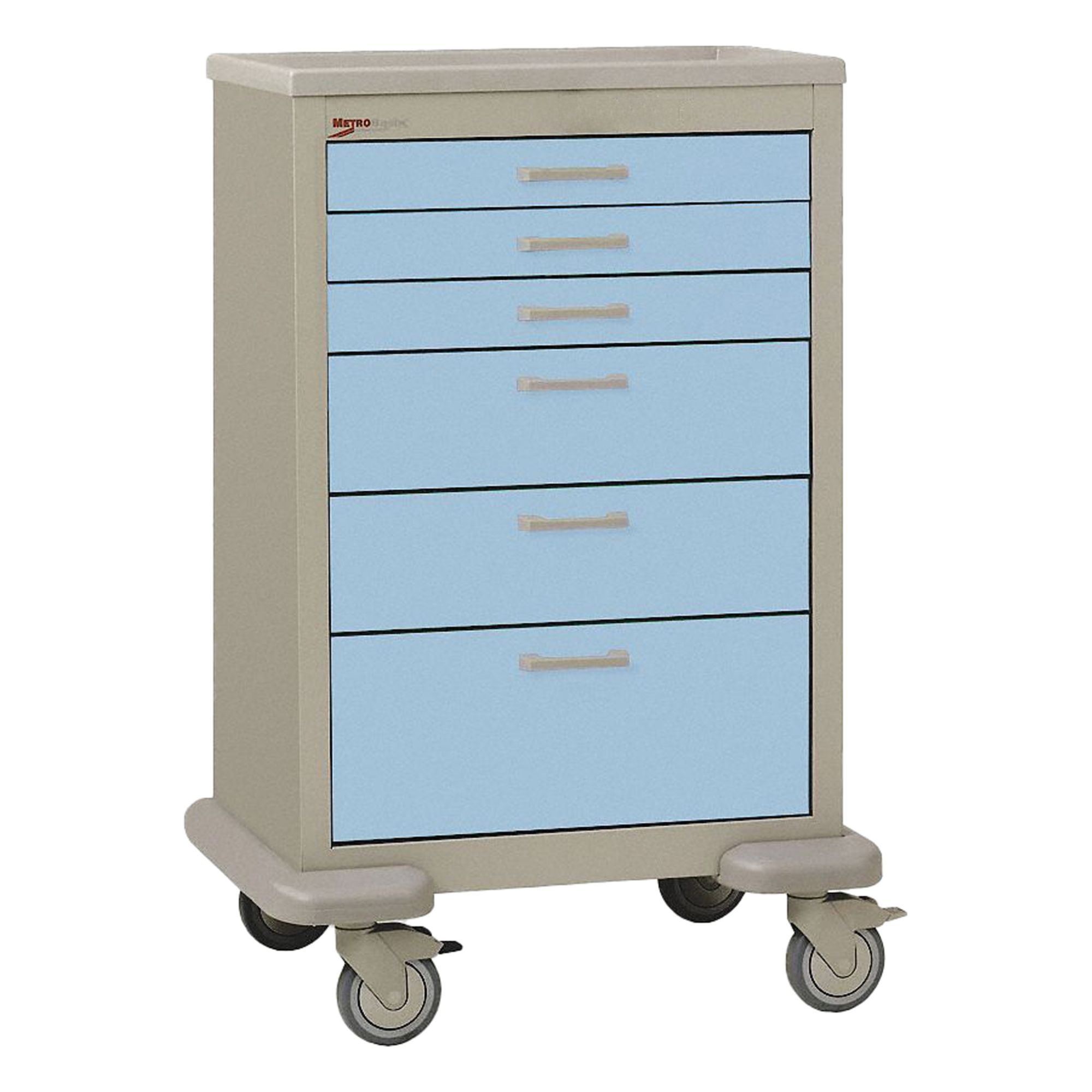 Medical Cart Steel/Polymer Taupe/Blue