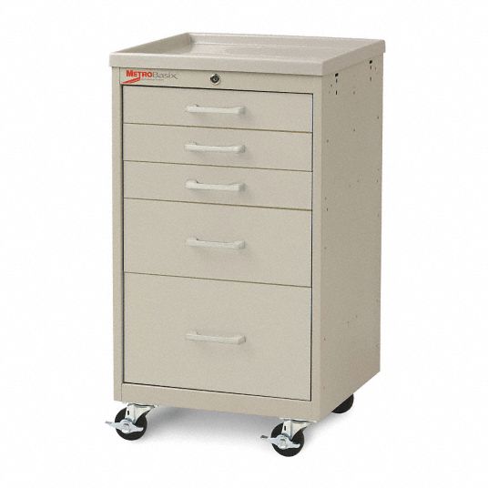 METRO Compact General Medical Supply Cart with Drawers, 175 lb Load